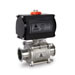 Ball Valves with Double Acting Actuators  ,3 pc,DA-958TC, Hygienic Ball Valves with Double Acting Actuators  , 3 Piece, Tube Bore , 1000 psi, Tri-Clamp End